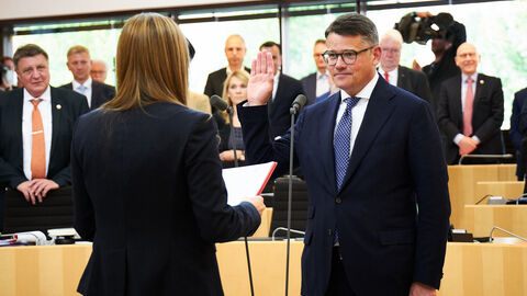 Vereidigung des hessischen Ministerpräsidenten Boris Rhein.