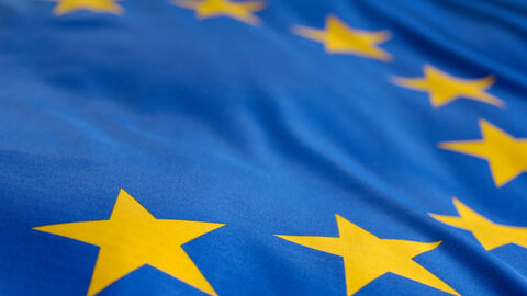 Eine Europa-Fahne